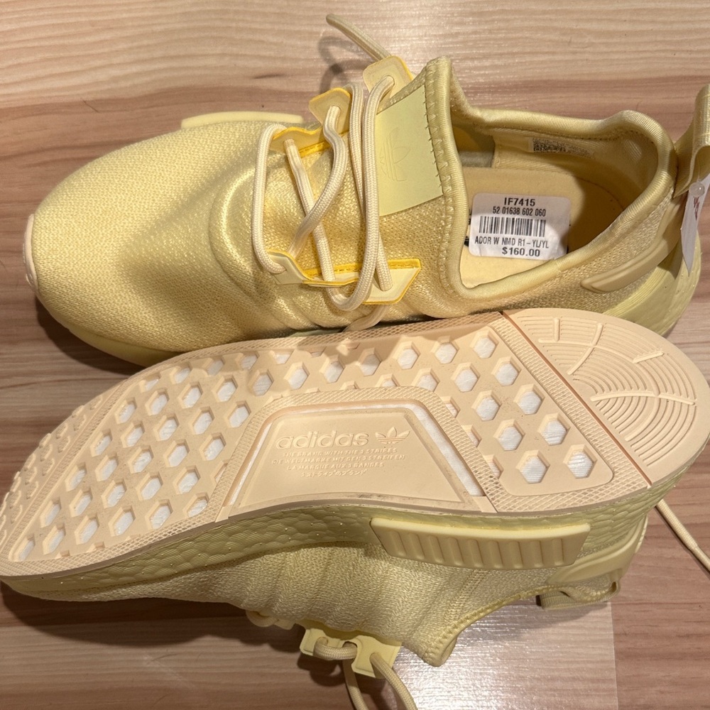 Adidas Light Yellow Athletic Shoes